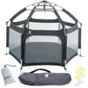 POP 'N GO Baby Playpen - Portable, Pack & Carry Play Yard for Baby and Kids, Black