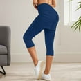 thumbnail image 2 of Versatile Quarter Length Ruched Skirt Pant for Women Daily Casual Wear Yoga Practice Comfortable Stretch Fabric Easy Care Machine Washable Spring Summer, 2 of 7