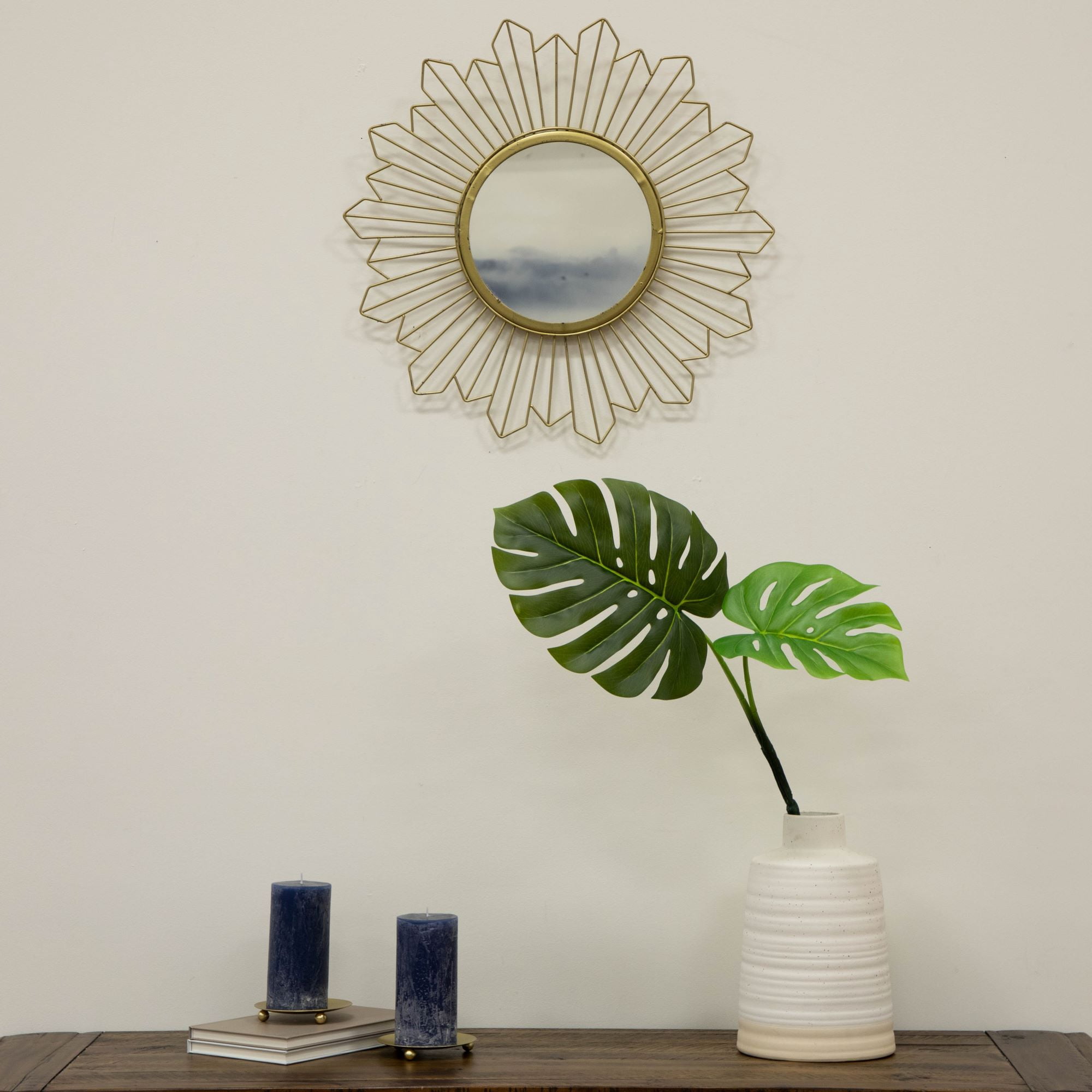 (2 pack) Mainstays 26"H Artificial Indoor Green Swiss Monstera Stem