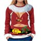 thumbnail image 1 of Sudadera ligera de cuello redondo con estampado digital de Navidad para mujer Tops cómodos Pompotops gfhjh14854, 1 of 1
