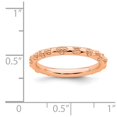 thumbnail image 5 of 925 Sterling Silver Stackable Expressions Pink-plated Textured Ring Size: 6; for Adults and Teens; for Women and Men, 5 of 5