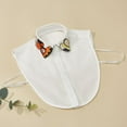 thumbnail image 3 of Camicover 2 pieces Fake Collar Detachable Dickey Collar Half Shirt Blouse Collar for Women, 3 of 8