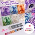 thumbnail image 2 of Fantasy Dragon Pearl Art DIY Kit for Adults,3D Diamond Painting Craft with Pearl Beads,Beginner Friendly Fantasy Wall Art and Home Decor,Green, 2 of 6