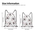 thumbnail image 4 of Drawstring Backpack - Cute French Bulldog with Bow Splash Proof Small Drawstring Gym Bag for Women Men, Cinch Sports String Bag Backpack for Travel Swimming Beach, 4 of 8