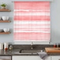 thumbnail image 4 of Pink Ombre Semi Sheer Curtains Drapes for Living Room, Bedroom, French Doors Window 108 Inches Long, Modern Abstract Art Farmhouse Rod Pocket Chiffon Curtain Drapery Voile Draperies Panel, 4 of 8