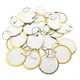 thumbnail image 1 of 180 Etiquetas de Metal para Llantas, Etiquetas para Llaves, Etiquetas de Papel Redondas con Anillos de Metal para Llaves de Coche y de Puerta, y Dorado, 1 of 5