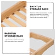 thumbnail image 4 of Natural Bamboo Wooden Bathtub Caddy Tray with Rails Shower Organizer Rack for Bathroom, 4 of 8
