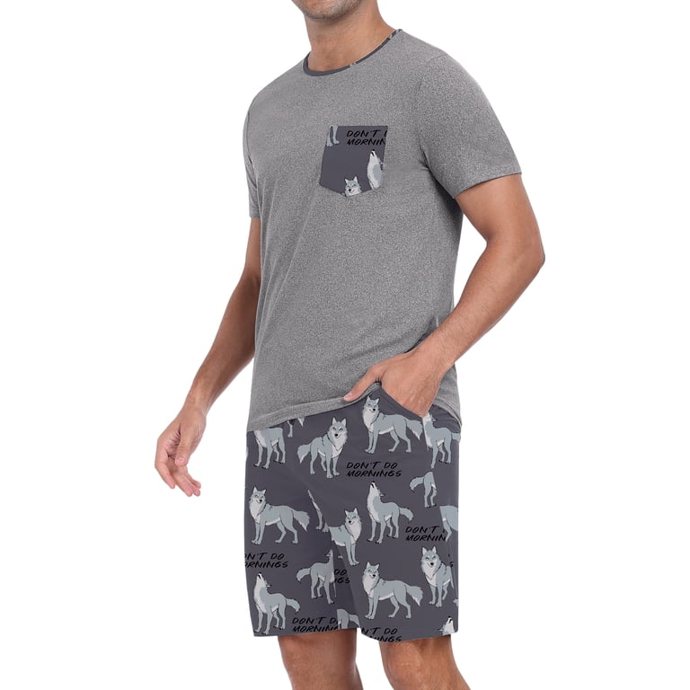 Giruns Men's Two-Piece Pajama Set with Shorts photo 4