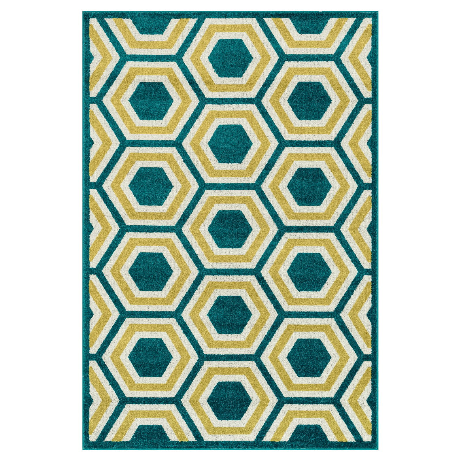 Loloi Catalina Indoor / Outdoor Rug Peacock / Citron