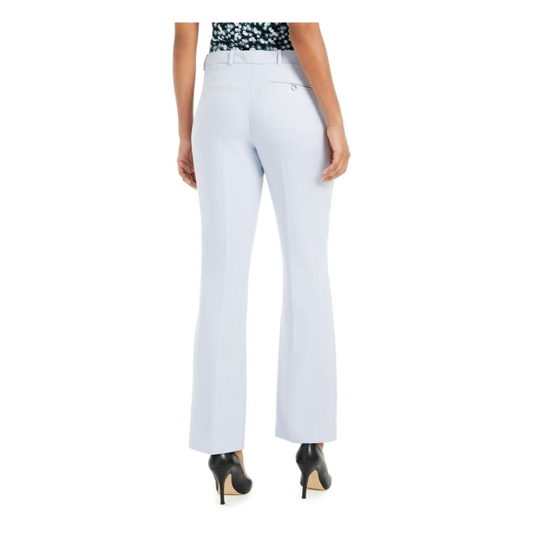 CALVIN KLEIN Womens Light Blue Patterned Straight leg Pants