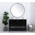 thumbnail image 6 of Elegant Decor Theo 48" Steel and Solid Wood Single Bathroom Vanity in Black, 6 of 8