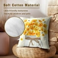 thumbnail image 6 of Spring Floral Throw Pillow Covers 16 x 16 Inches Set of 2 Farmhouse Yellow Daisy Flowers Jar Vase Cotton Linen Pillowcase for Couch Sofa Car Office Decoration, 6 of 6