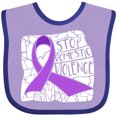 thumbnail image 3 of Inktastic Stop Domestic Violence-shattered Glass Boys or Girls Baby Bib, 3 of 4
