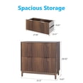 thumbnail image 5 of Ktaxon Wood 2-Drawer File Cabinet Office Filing Organizer for Home Office, Filing Cabinet Nightstand for Letter Legal A4 Size File Folder Storage, Brown, 5 of 8