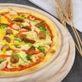 thumbnail image 4 of 1PC 7 Inch Wooden Pizza Tray Dinner Tray Wood Bread Sushi Steak Service Tray, 4 of 8
