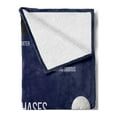 thumbnail image 2 of Half Moon Soft Flannel Fleece Throw Blanket, Phases of Crescent Astronomy Science Educational Pattern, Cozy Plush for Indoor and Outdoor Use, 50" x 70", Violet Blue Tan, by Ambesonne, 2 of 5