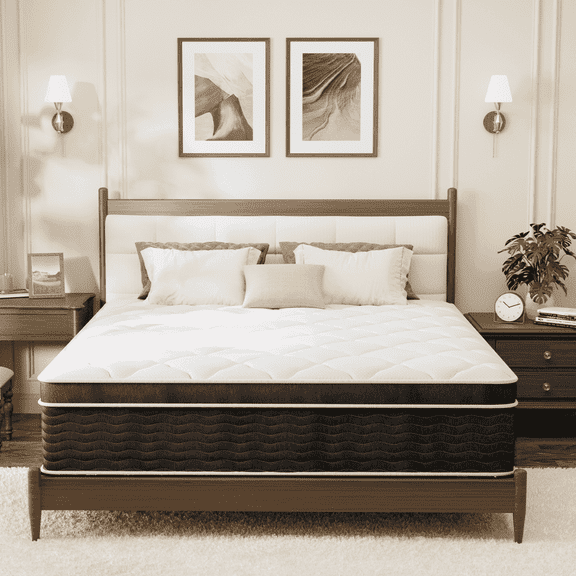 VQRking 14 inch king mattresses,Cooling Gel Memory Foam Mattress in a Box,Hybrid Medium Comfort,Motion Isolation&CertiPUR-US,Adult