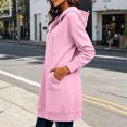 thumbnail image 5 of Fewfanhot Womens Fall Outfits Winter Long-Sleeve Hooded Quarter-Zip Casual Jacket with Pockets, 5 of 7