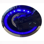sluting 12V Kids Motorcycle Ride on Toy with Training Wheels Manual Throttle Lighting Wheels for 3-8 Years Blue