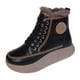 thumbnail image 5 of Botas de Nieve de Moda Antideslizantes, Botines con Forro Suave, Accesorios, Zapatos de Mujer Impermeables con Aislamiento Más Cálido para Senderismo, negro y 37 SOLEDAD Botas de nieve, 5 of 10