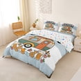 thumbnail image 2 of Catabedysis Kawaii Cartoon Camping Bedding,Happy Camping Flowers Print Duvet Cover Full For Boys,Multicolor,Colorful Stars Reversible,3-Piece,1 Duvet Cover and 2 Pillowcases, 2 of 6