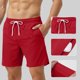 thumbnail image 4 of Mens Pantalones Cortos de Cintura Elástica con Bolsillos Secado Rápido Multi Bolsillo Pantalones de Baño para Hombres, Pantalones de Playa Transpirables con Cordón, 4 of 5