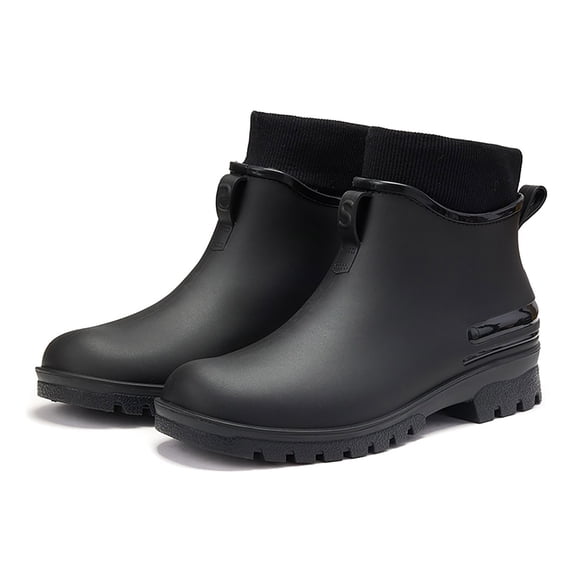 YUEHUA Womens Rain Boots, Fashion Solid Color Rainproof Boots, Rain Boots for Women Waterproof, Womens Rain Boots Wide, Anti- Shoes, Outdoor Garden Shoes