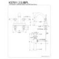 thumbnail image 3 of Kingston Brass KS7612BPL 4 in. Centerset Bathroom Faucet, Polished Brass, 3 of 3