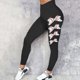thumbnail image 3 of Gibobby Leggings afelpados de invierno para mujer Pantalones de entrenamiento para mujer, cómodos, informales, con estampado de béisbol(Rojo,M), 3 of 4