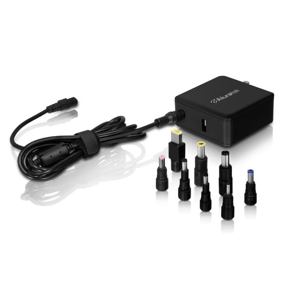 Aluratek ANPA02F - Universal Power Adapter for Laptop, Chromebook, Ultrabook, Includes-8 DC output tips