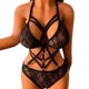thumbnail image 3 of Gibobby Lencería sexy para mujer Lenceria Sexy para Mujer Transparente Ropa Interior Lenceria Vestidos de Mujer Sexis Bralette y Tanga Conjunto Interior Mujer(Negro, M), 3 of 5