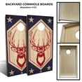 thumbnail image 2 of Slick Woody's 48" Backyard Buck Wood Cornhole Set in Red/Blue, 2 of 2
