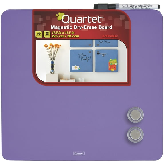 Quartet Tin Square Magnetic Dry Erase Board 11.5x11.5 - Dry-Erase Boards