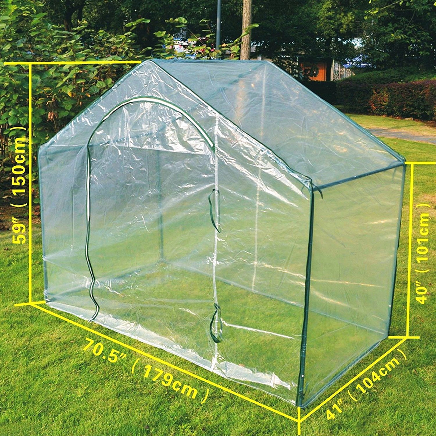 Sunny - 5.9' x 3.5' x 5' - Clear - Mini Portable Greenhouse