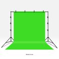 thumbnail image 2 of LS Photography 10 ft. Photo Backdrop Stand Kit with 9x13 ft Green Backdrop, Spring Clamps, WMT1910, 2 of 8