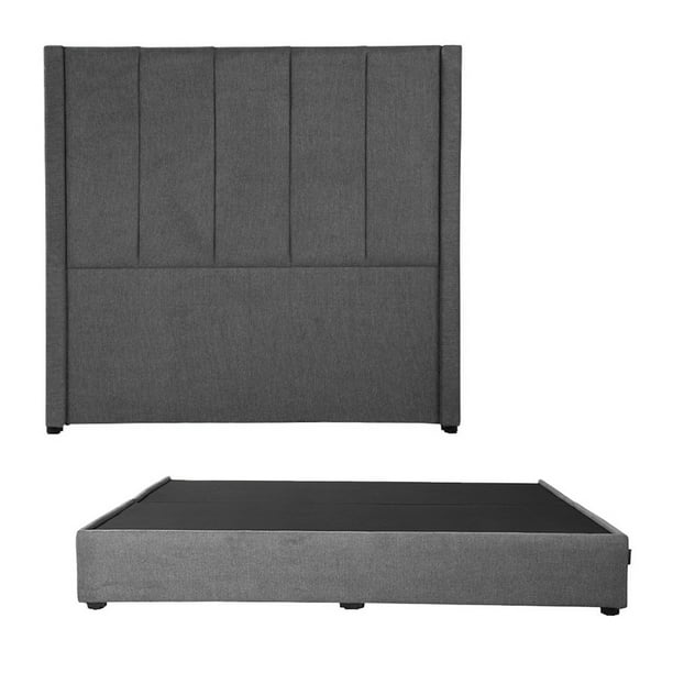 Box Base cama King Size + Cabecera Nizza Gris