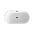 thumbnail image 6 of Elegant Kitchen & Bath BT30359GW-MBK 59 in. Bathtub with Matte Black Trim - Glossy White, 6 of 8