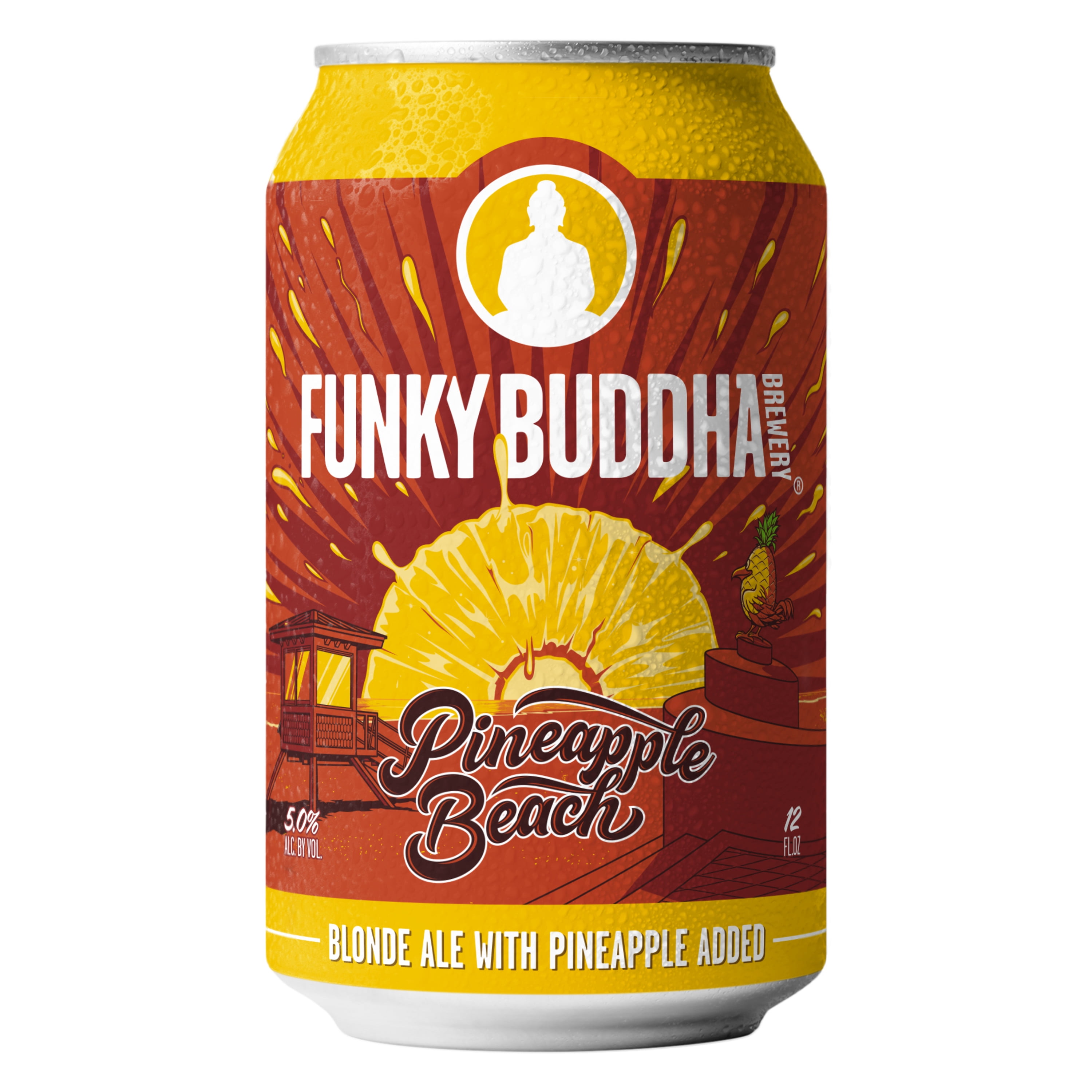 Funky Buddha Brewery Pineapple Beach Blonde Ale Tin Tacker Metal Beer