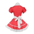 thumbnail image 4 of Puntoco Disfraz De Juego Para Mujer, Disfraz De Sirvienta, Vestido De Princesa, Rojo, L,Regalos Para Mujer Joven, 4 of 6