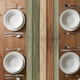 thumbnail image 6 of Farmhouse Sage Green Brown Table Runner - 108 Inch Long, Kitchen Dining Table Runner Dresser Scarves, Vintage Wooden Striped Farmhouse Decor for Coffee Tables Wedding Party Banquet, 6 of 8