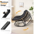 thumbnail image 4 of VINGLI Papason Rocking Chair Outdoor, Patio Rocking Chair with Cushion, Comfortable Rocker Weatherproof for Garden, Yard, Outdoor/Indoor, Beige, 4 of 7