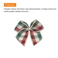 thumbnail image 4 of Uxcell 50Pcs Mini Gingham Ribbon Bow 1" Checkered Fabric Satin Ribbon Bows for Craft DIY Hair Dark Red Green Cream, 4 of 4