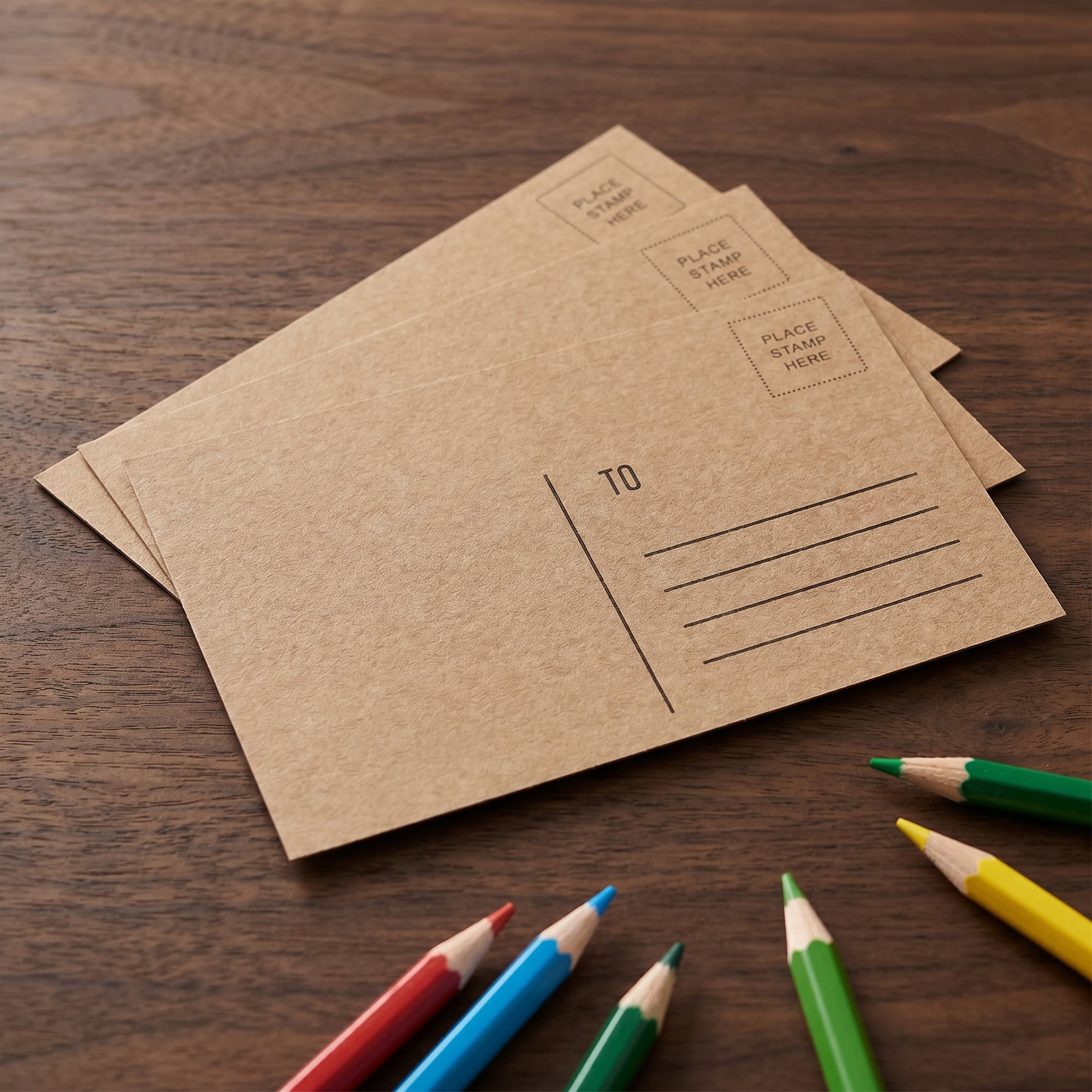 Healifty 150Pcs Bulk Postcards Blank Khaki Cardstock for Mailing with Stable Material for Painting