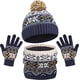 thumbnail image 3 of Gorros de punto para niños de otoño e invierno, bufandas, guantes, gorros con copos de nieve, gorros con estampado de coches de dibujos animados, para mantenerse abrigados, 3 of 6