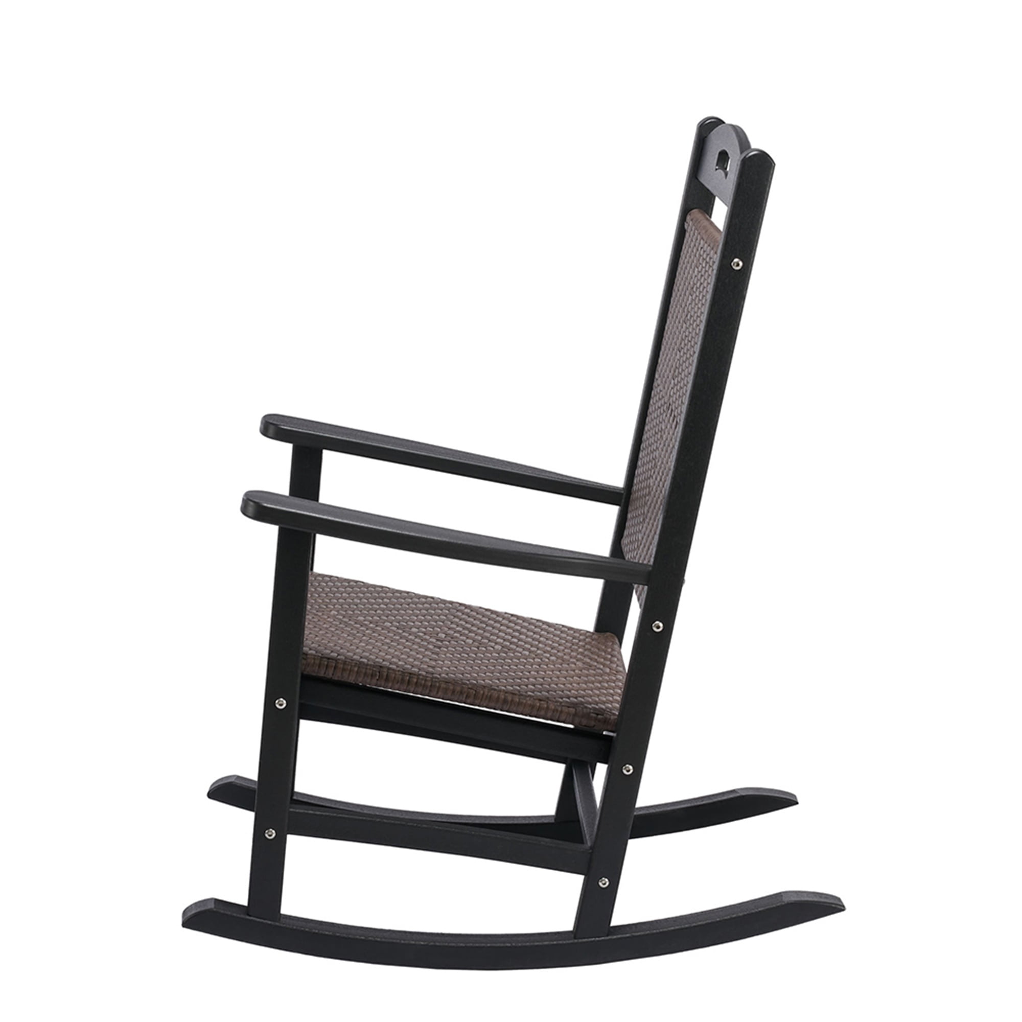 Aimee Lii Outdoor Rocking Chair, Patio Rocker Chair with High Back, Rocking Chair, Widely Used for Lawn, Porch, Backyard, Indoor and Garden