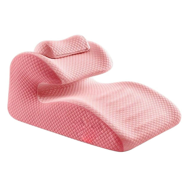 Multi-Functional Ventilated Foam Lumbar Pillow Anti-Reflux Upper Body Elevation Support GERD Relief Gentle Neck Shoulder Back Support Multi-Scene Use for Bed Couch Recliner Rest Sleep Pillow