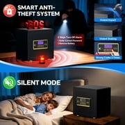 BESAFETY 2.5 Cuft Safe Box, Digital Keypad Home Security Safe With Fireproof Waterproof Bag & Adjustable Shelf