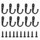 thumbnail image 1 of Black Zinc Alloy Single Hooks Wall Mounted Coat Rack for Kitchen Bathroom Storage with Screws 25 Pack, 1 of 5