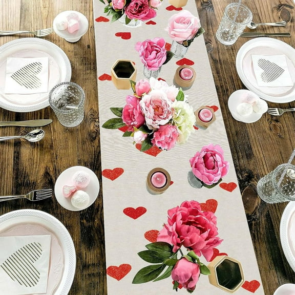 Christmas Tablecloth Colorful Table Flag Holiday Table Runners Plastic Rectangular Table Cover For Party Decor Valentine'S Day Wedding Available