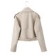 thumbnail image 5 of HH TRAF Chaqueta corta elegante de calle con cuello vuelto para mujer, chaqueta de otoño con cremallera y bolsillo, de manga larga, color liso y bicolor, 5 of 5